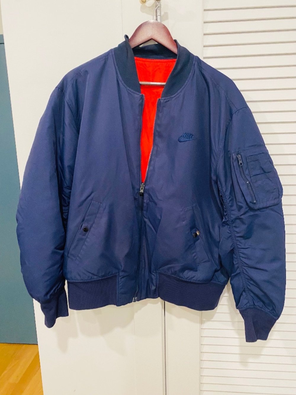 Nike bomber jacket double faced